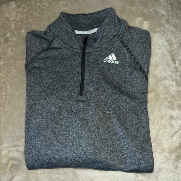 adidas Tops - Women’s Adidas Dark Gray Running Pullover